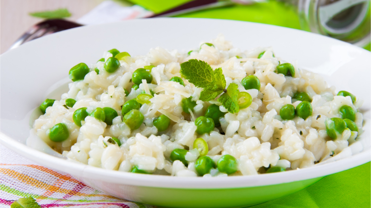 Pea risotto