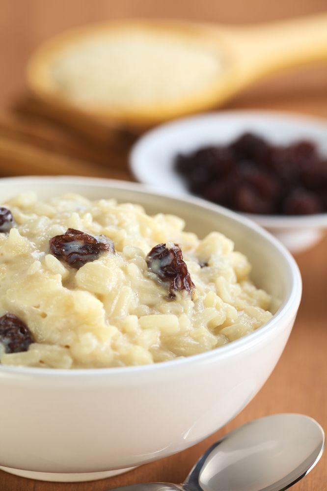 Fruity rice pudding