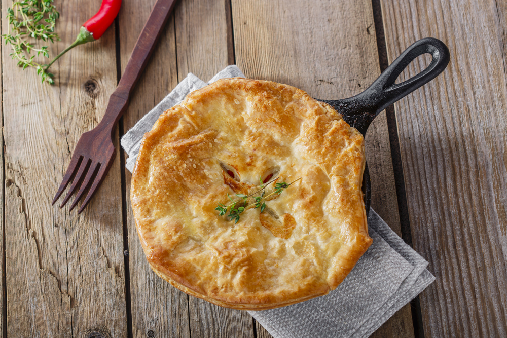 Neven Maguire's turkey, ham and potato pie