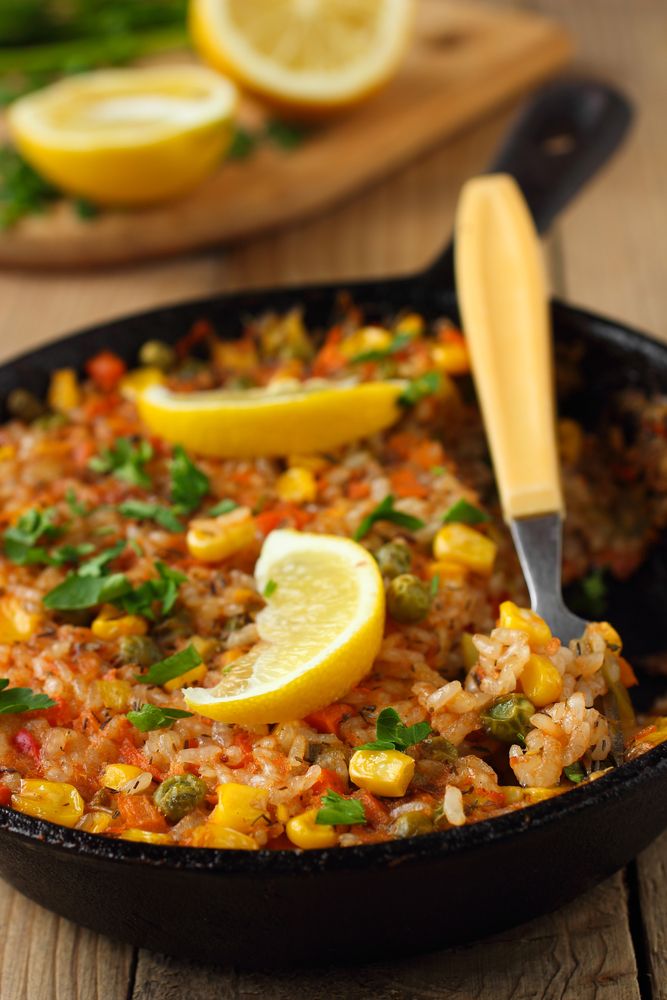 Rice and vegetable bake