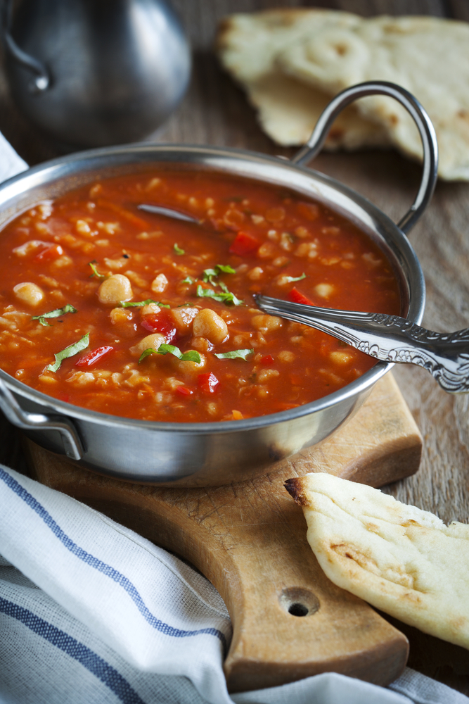 Minestrone soup with bacon