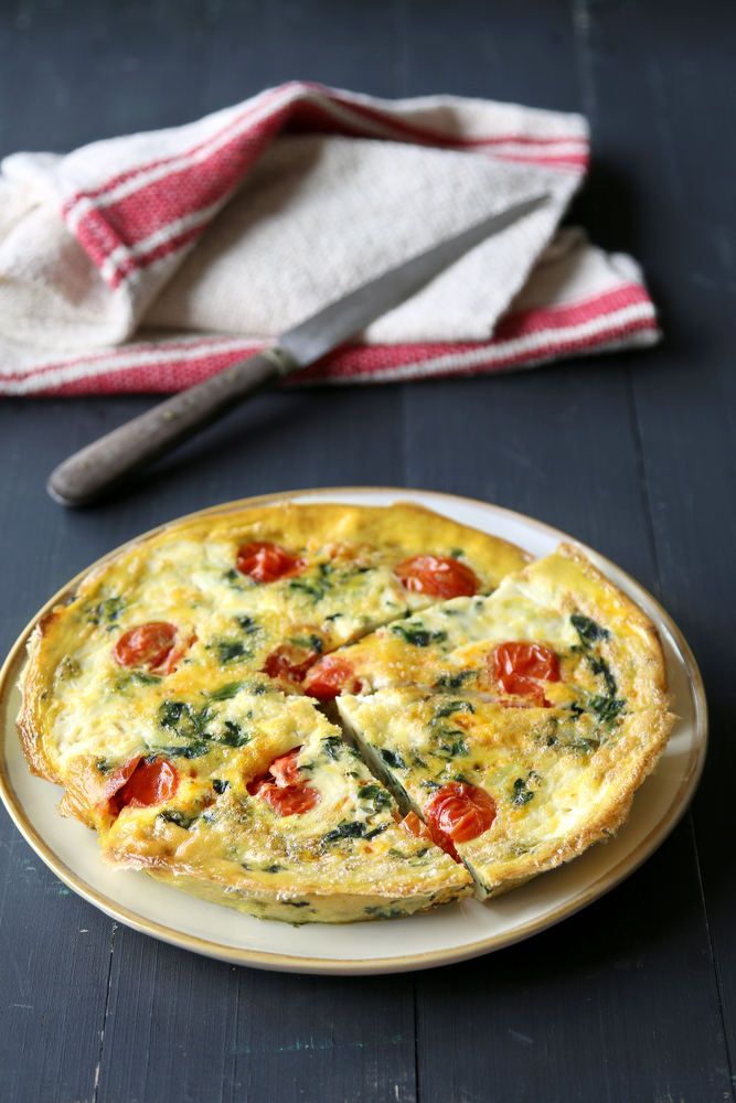 Tomato and spinach frittata