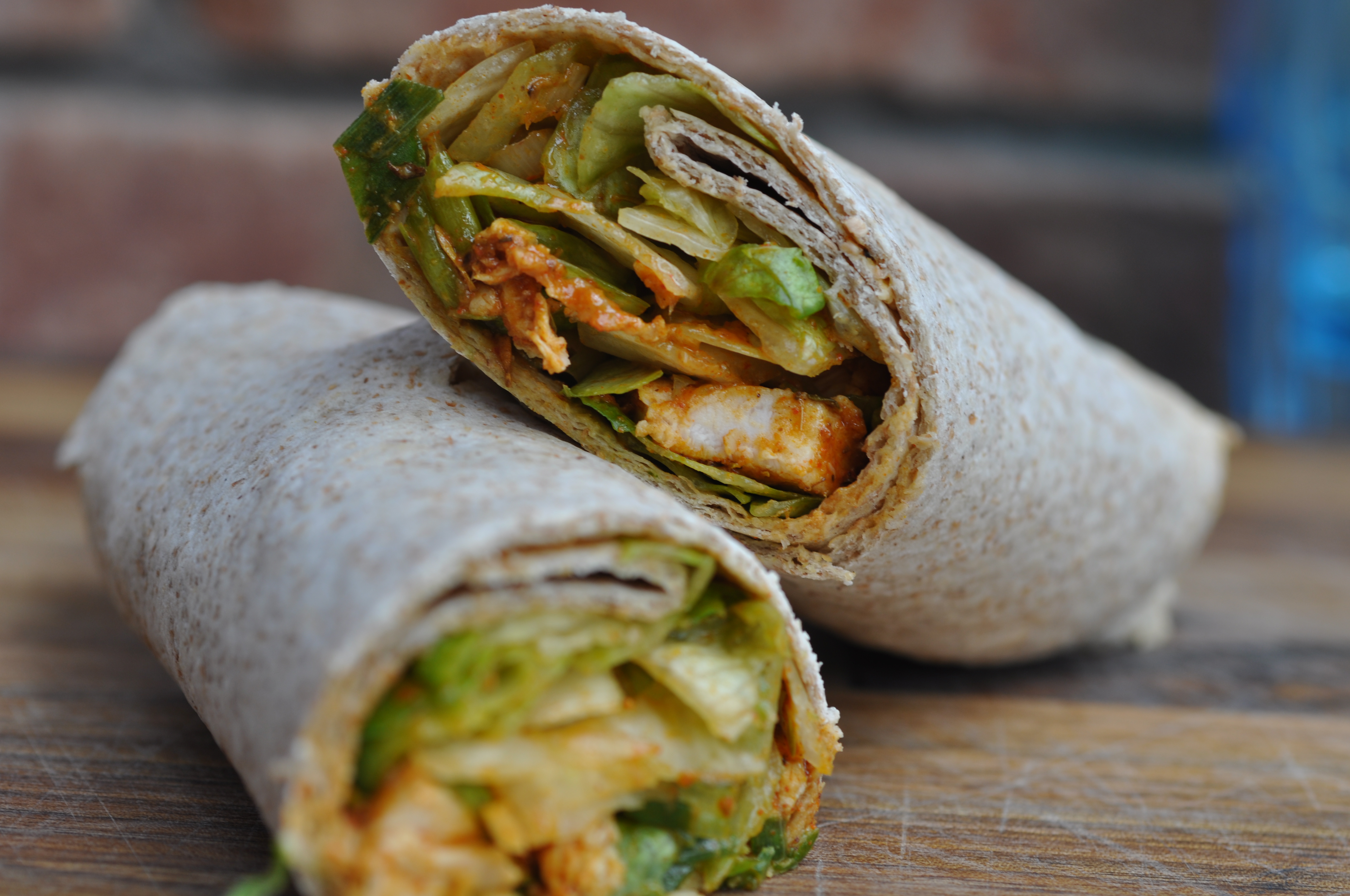 Cajun chicken wrap