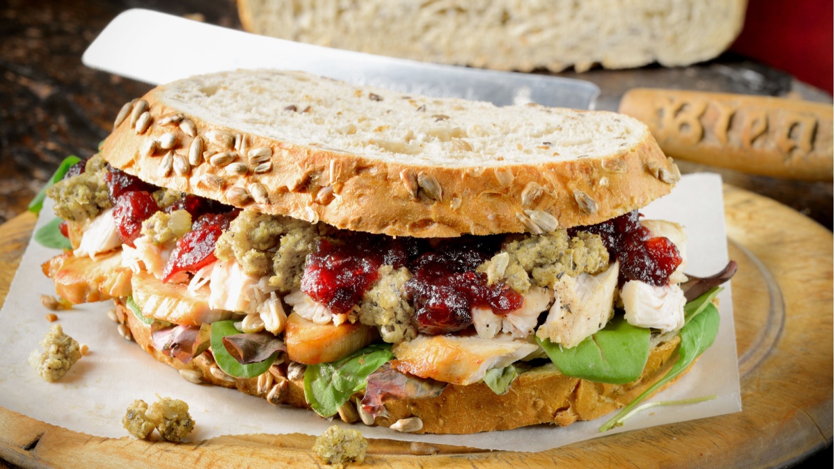 Christmas leftovers sandwich